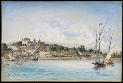Landscape from Lake Leman to Nyon by Johan Barthold Jongkind
